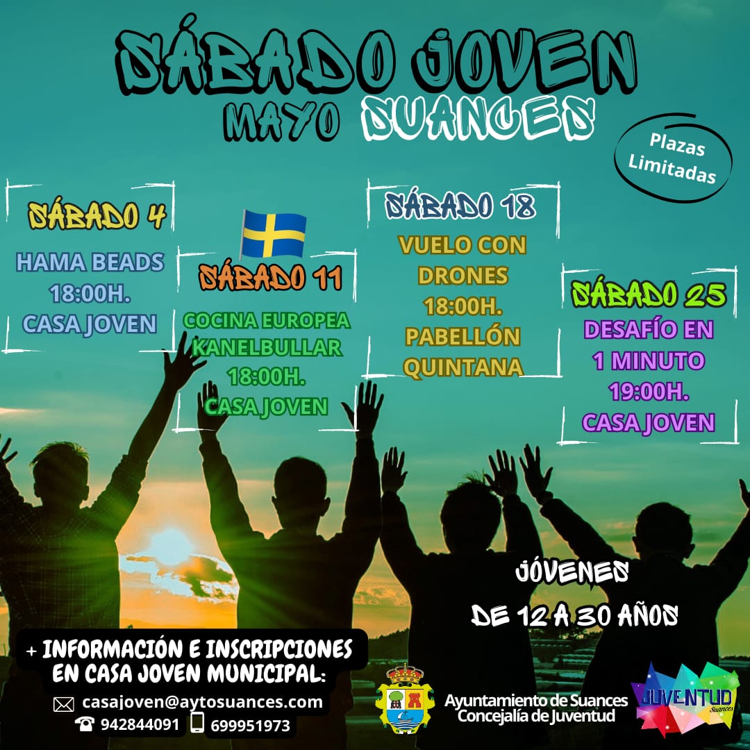 La Casa Joven presenta el programa “Sábado Joven en Suances” para el mes de mayo