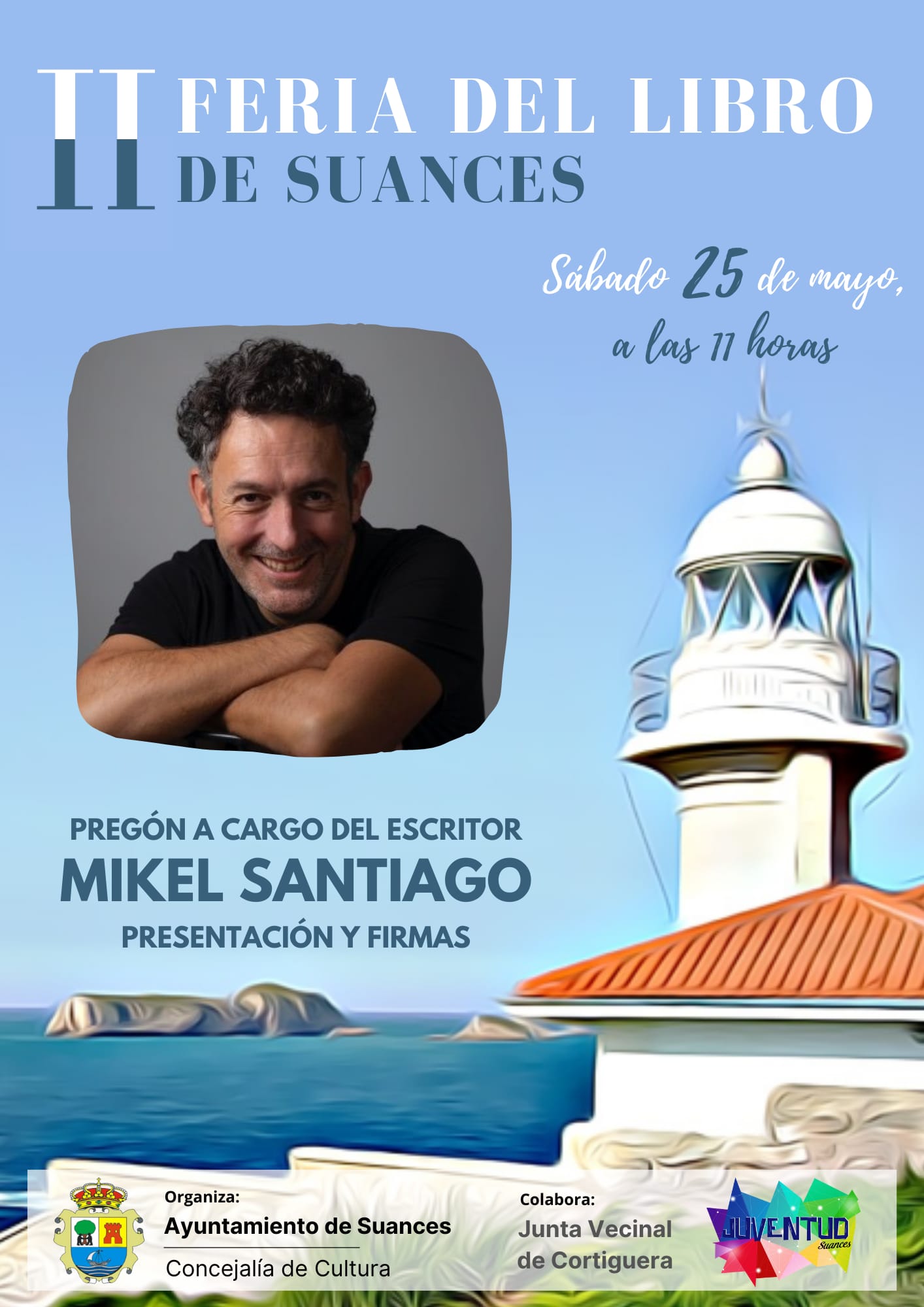 El escritor Mikel Santiago será el pregonero de la II Feria del Libro de Suances