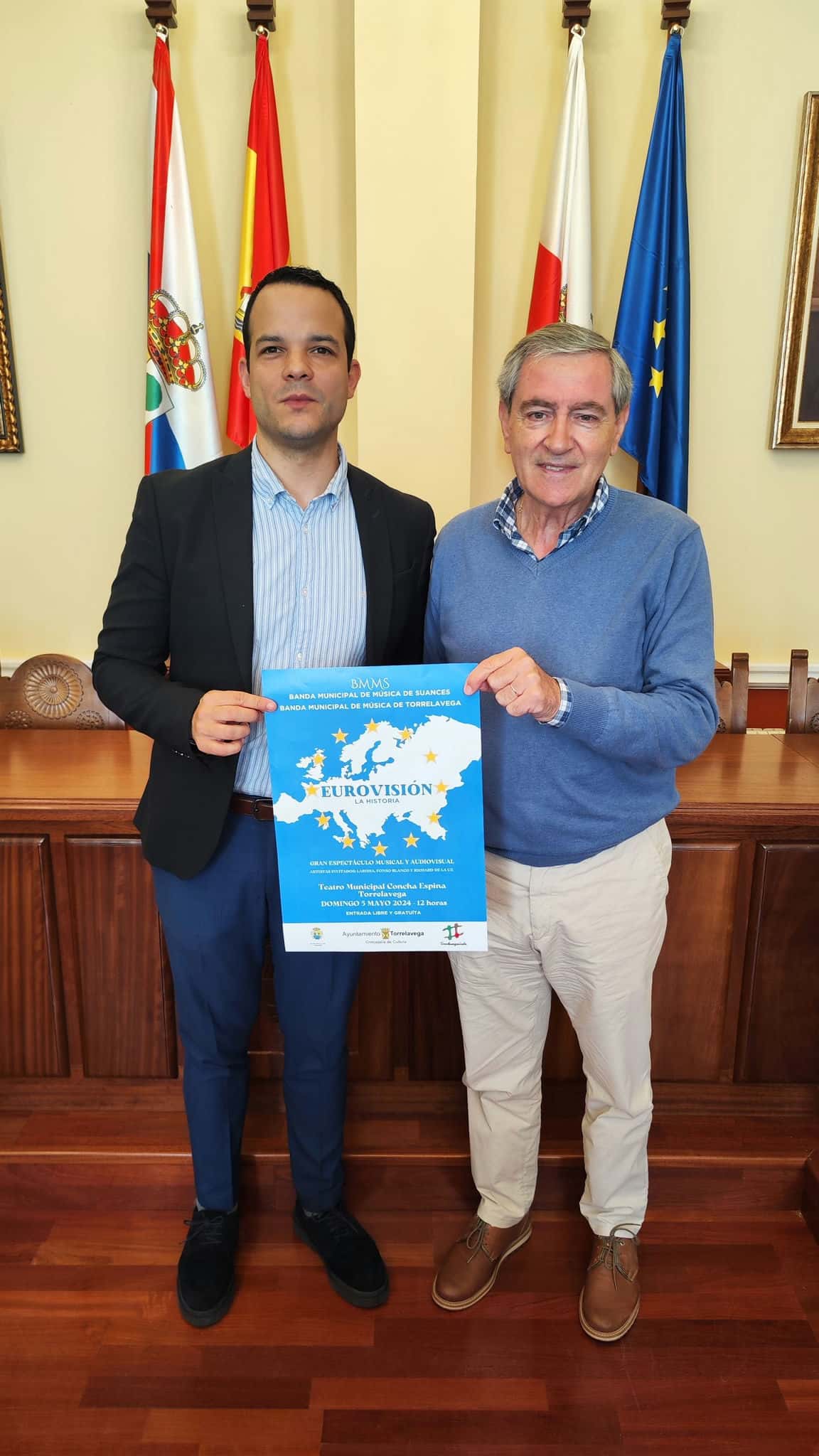 La Banda de Música Municipal de Suances presenta el domingo en el Teatro Concha Espina su espectáculo “Eurovisión La Historia”