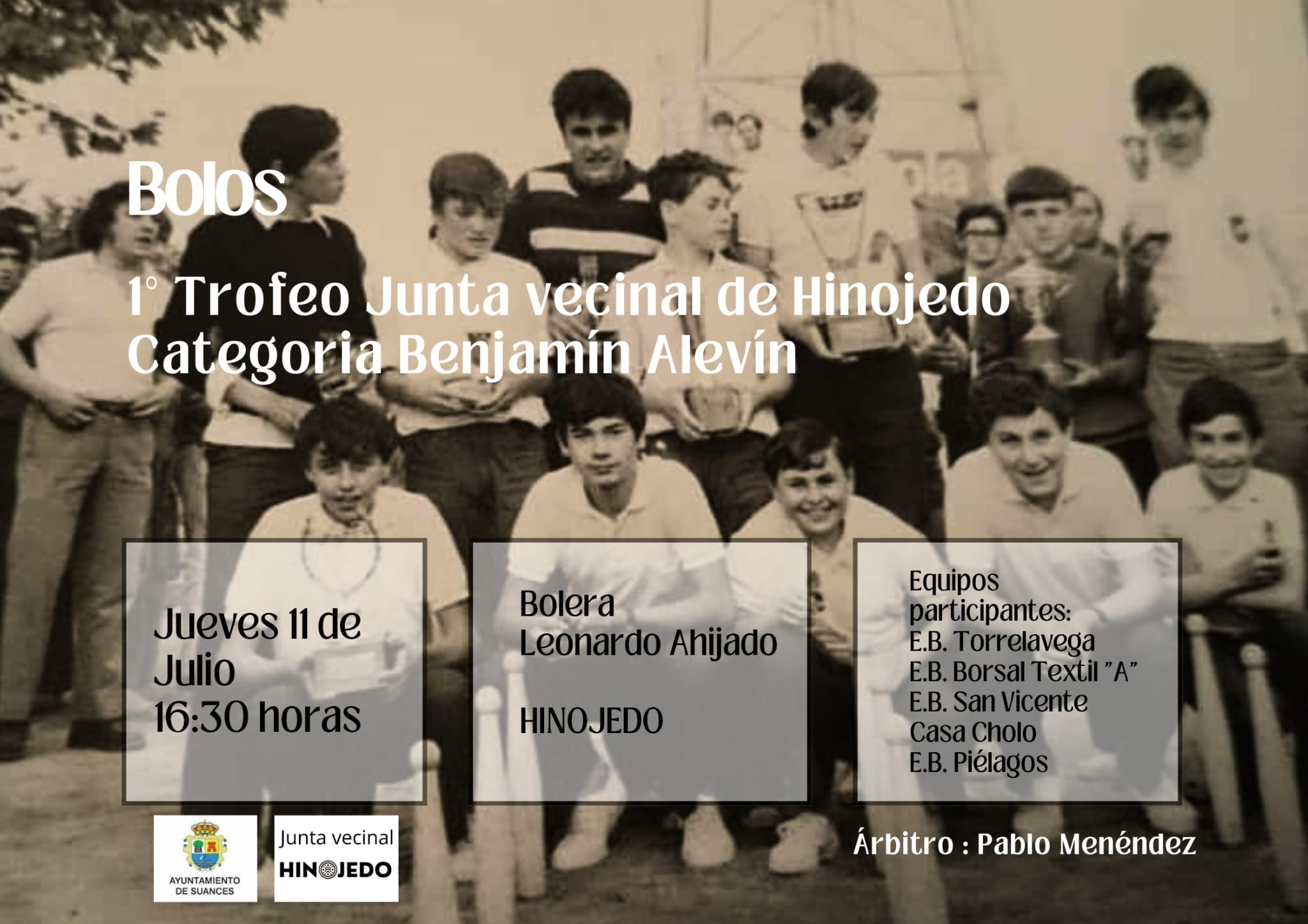 La bolera Leonardo Ahijado acogerá el jueves el I Trofeo Junta Vecinal de Hinojedo en categorías benjamín y alevín