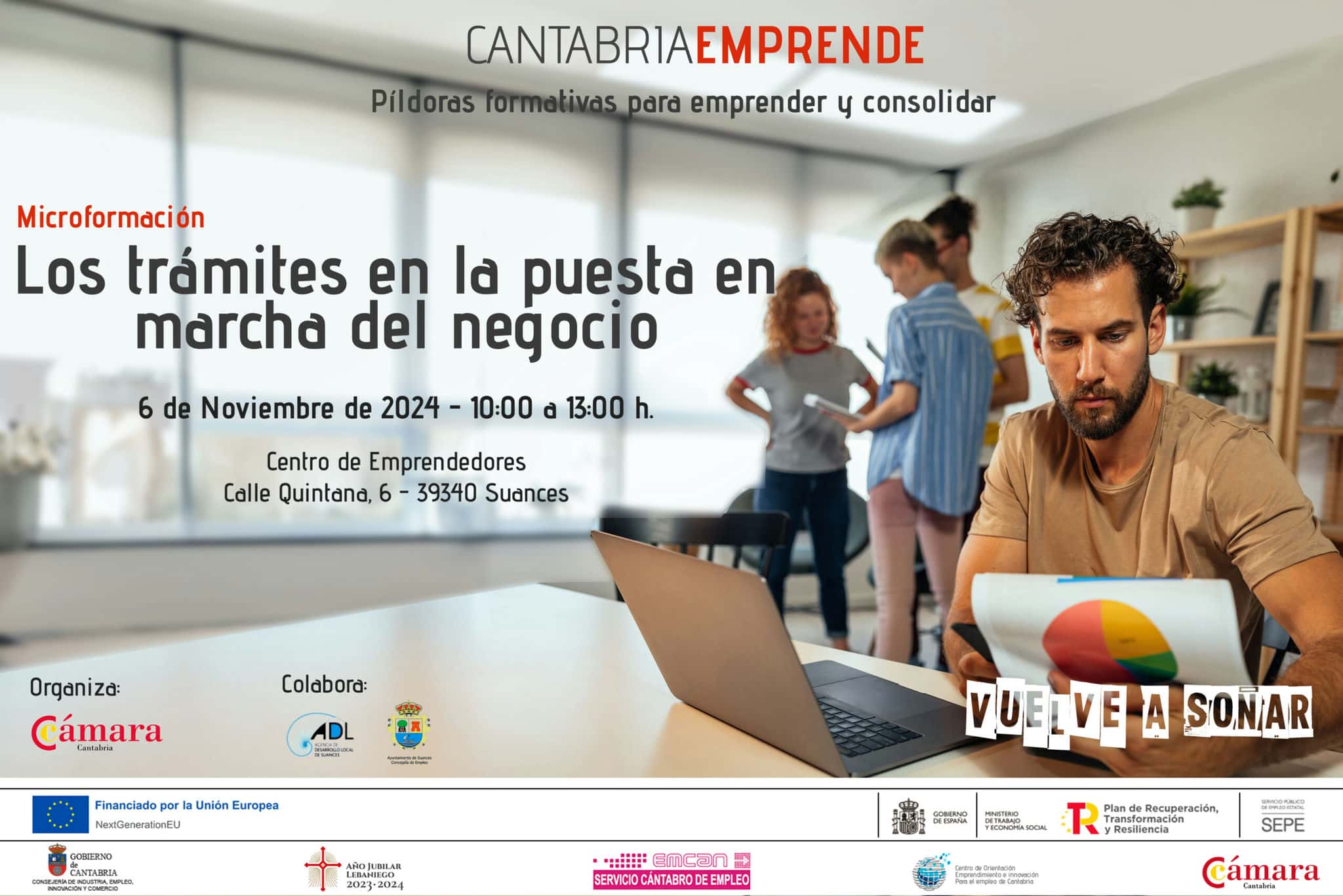 La ADL de Suances ofrece una jornada formativa gratuita sobre el emprendimiento y la idea de negocio