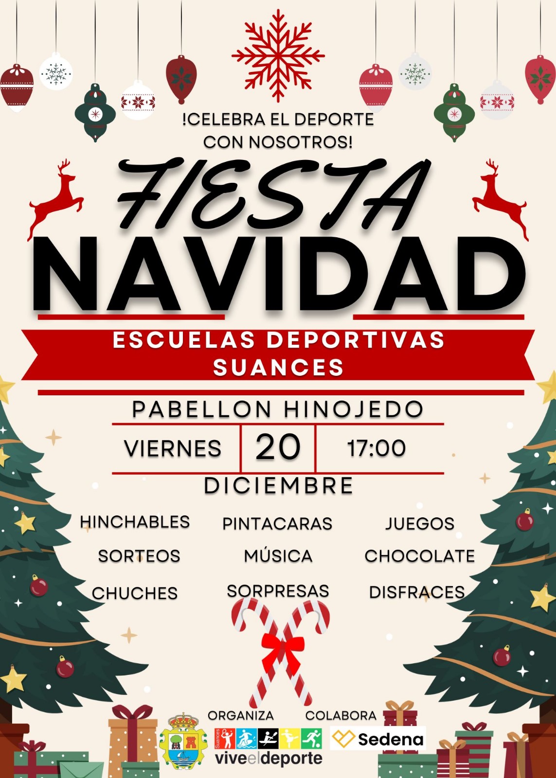 La fiesta de Navidad de las Escuelas Deportivas de Suances tendrá lugar el próximo viernes, 20 de diciembre