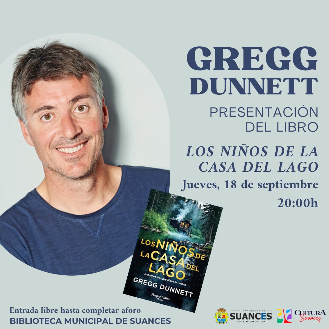 El autor británico Gregg Dunnet presenta en Suances “Los niños de la casa del lago”