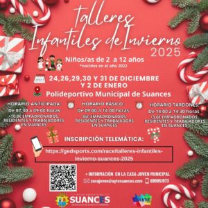 Abierto el plazo de inscripción para los Talleres Infantiles de Invierno