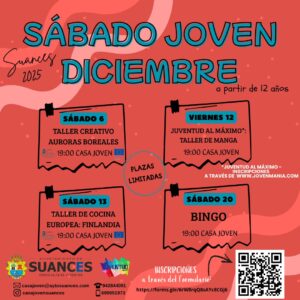Juventud presenta la nueva programación de “Sábado Joven” para el mes de diciembre