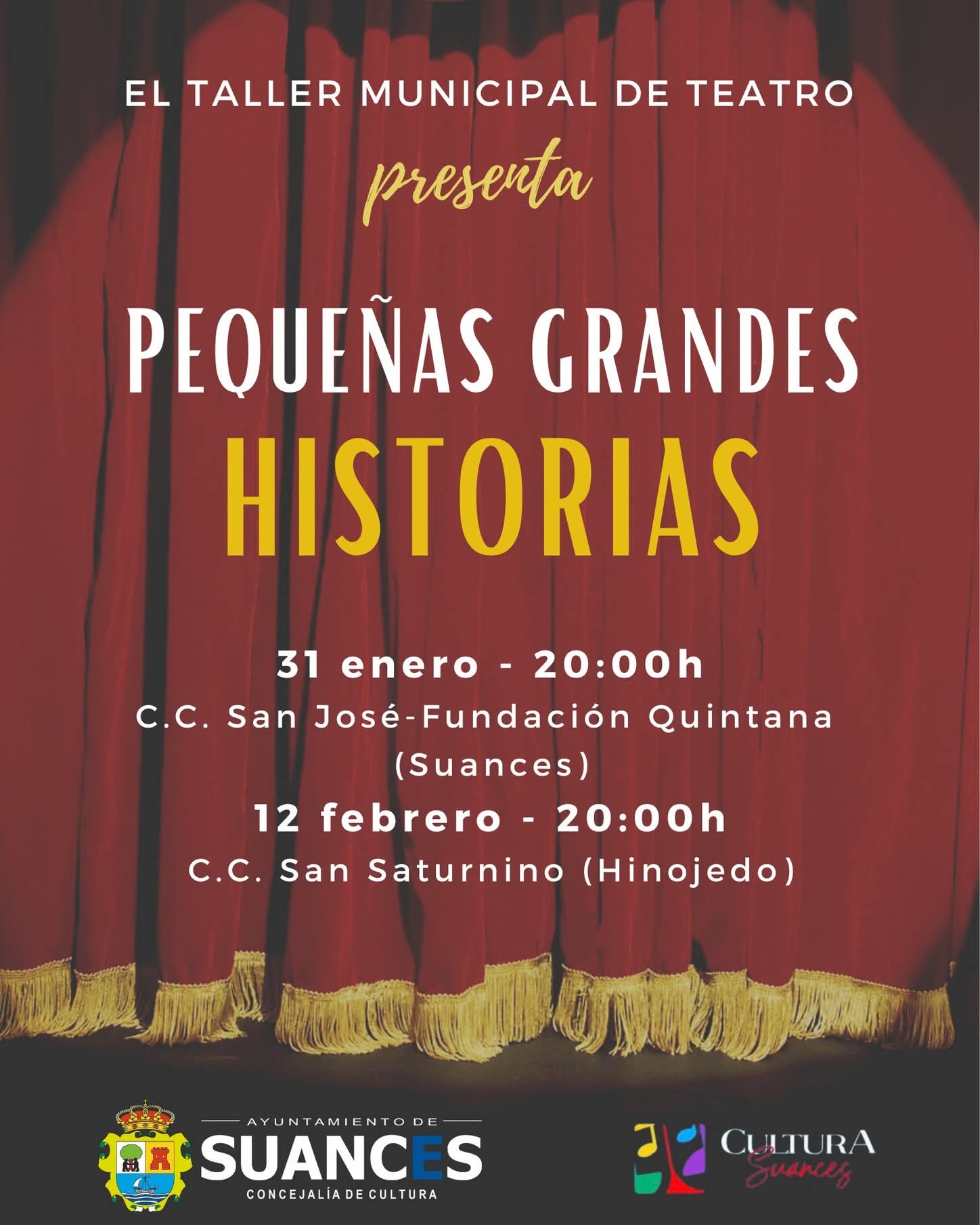 El Taller Municipal de Teatro presenta el sábado “Pequeñas Grandes Historias”