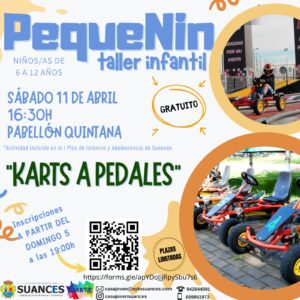 El Ayuntamiento de Suances organiza un taller infantil gratuito de karts a pedales dentro del programa “PequeNin”