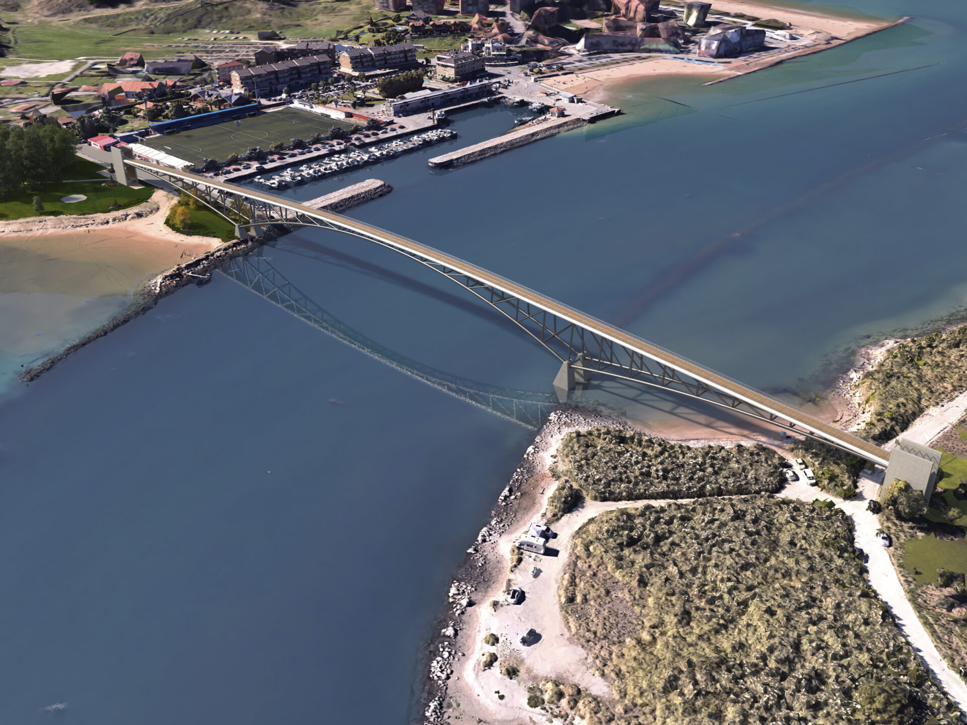 El Ayuntamiento de Suances estudia la futura construcción de una pasarela peatonal sobre la ría para conectar Suances y Miengo