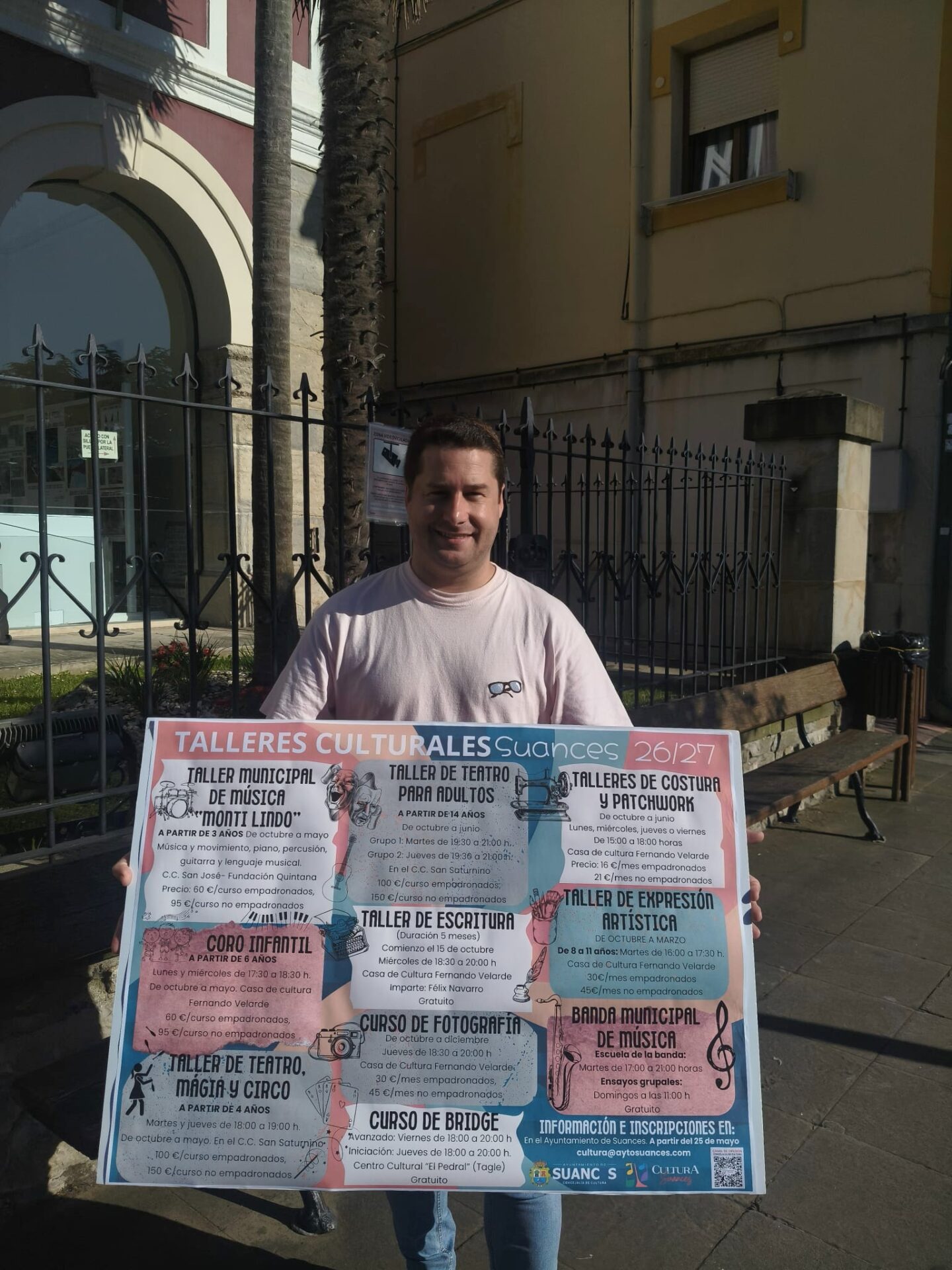 Abiertas desde el próximo lunes 25 de mayo las inscripciones para los Talleres Culturales de Suances 2026- 2027
