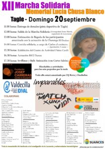 Tagle acogerá el domingo la XIII Marcha Solidaria “Memorial Lucía Chusa Blanco” contra la leucemia