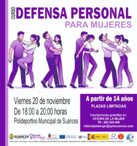 La Concejalía de Mujer de Suances organiza un curso gratuito de defensa personal para mujeres el próximo 20 de noviembre